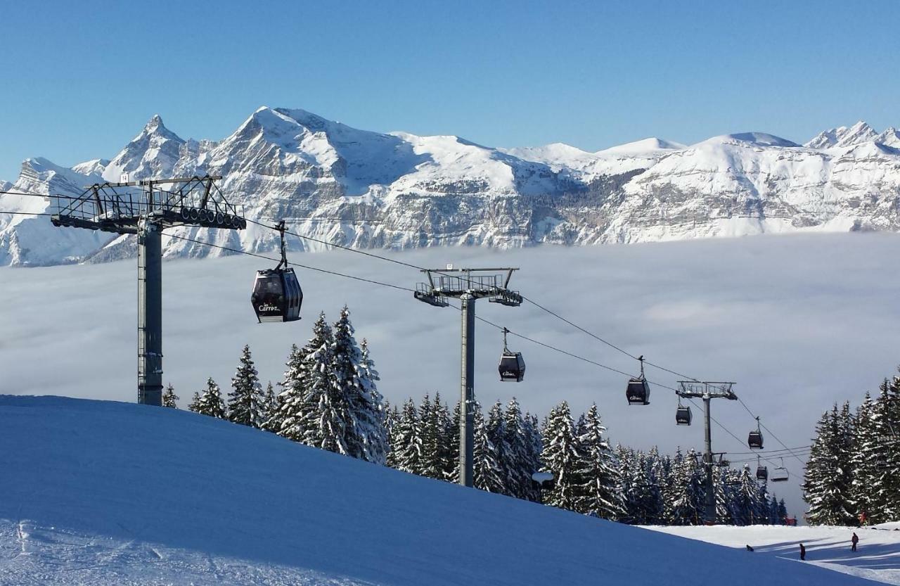 Bellevue Centre, Wifi, Mountain View Apartment Les Carroz d'Araches Luaran gambar